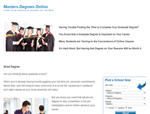 Tablet Screenshot of mastersdegreesonline.org